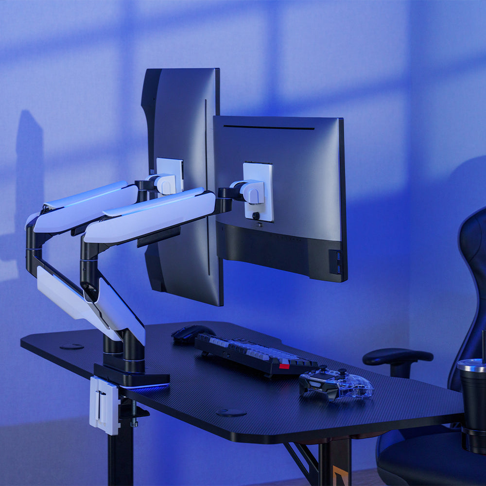 HINOMI CyberFlex Gaming Monitor Arm with RGB Lighting
